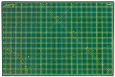 Elan Cutter Mat Handicraft Supplies Double Sided A1 90 X 60cm Green Cutting Mat for Home and Commercial Use