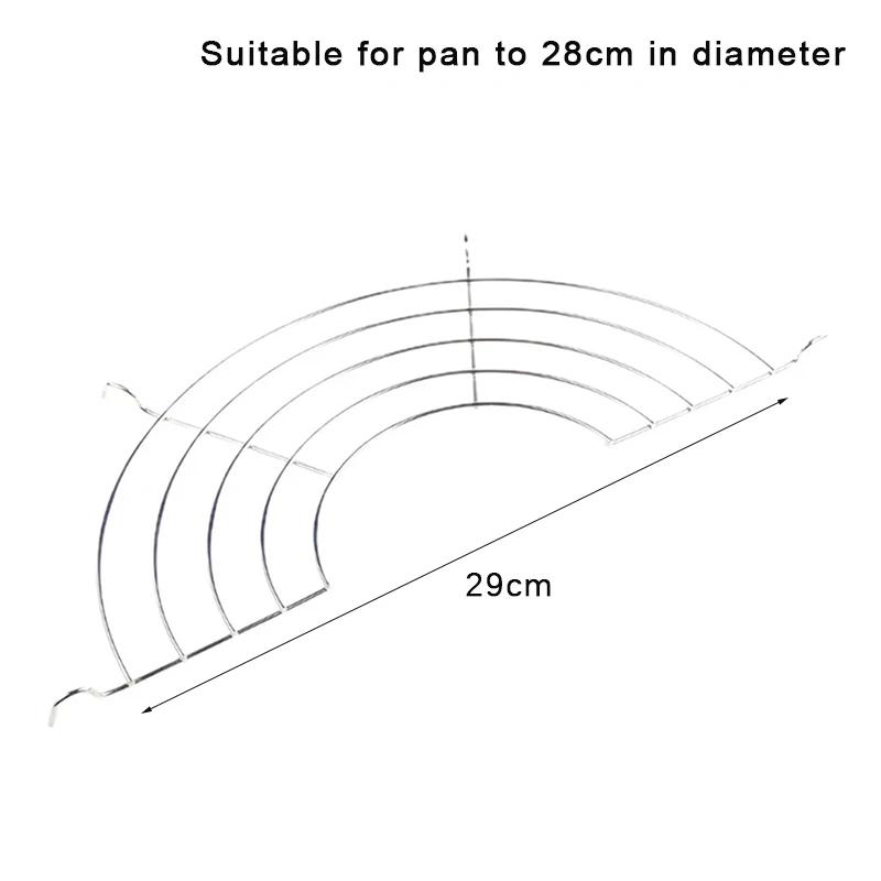 

304 Stainless Steel Thick Line Semicircle Hanging Pan Frying Drain Line Rack Kitchen Insulation Pot Rack Steam Rack-Homeclub