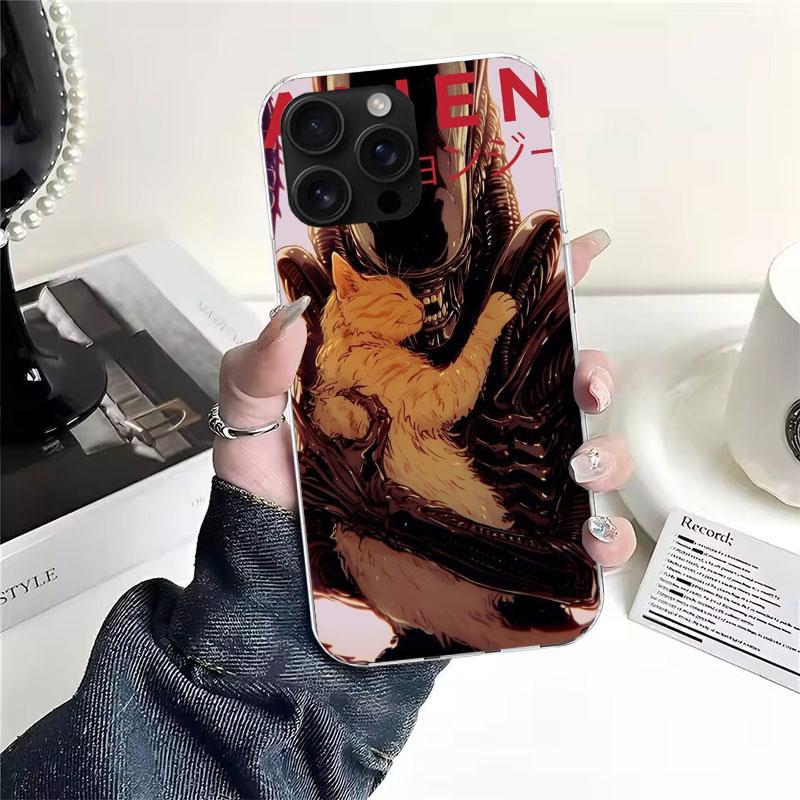 Cool A-Alien X-Xenomorph For iPhone 17 Air 16 15 14 Plus 13 Mini 12 11 Pro Max Phone Case 16E 7 Print 8 SE Fundas Cover Soft Coq