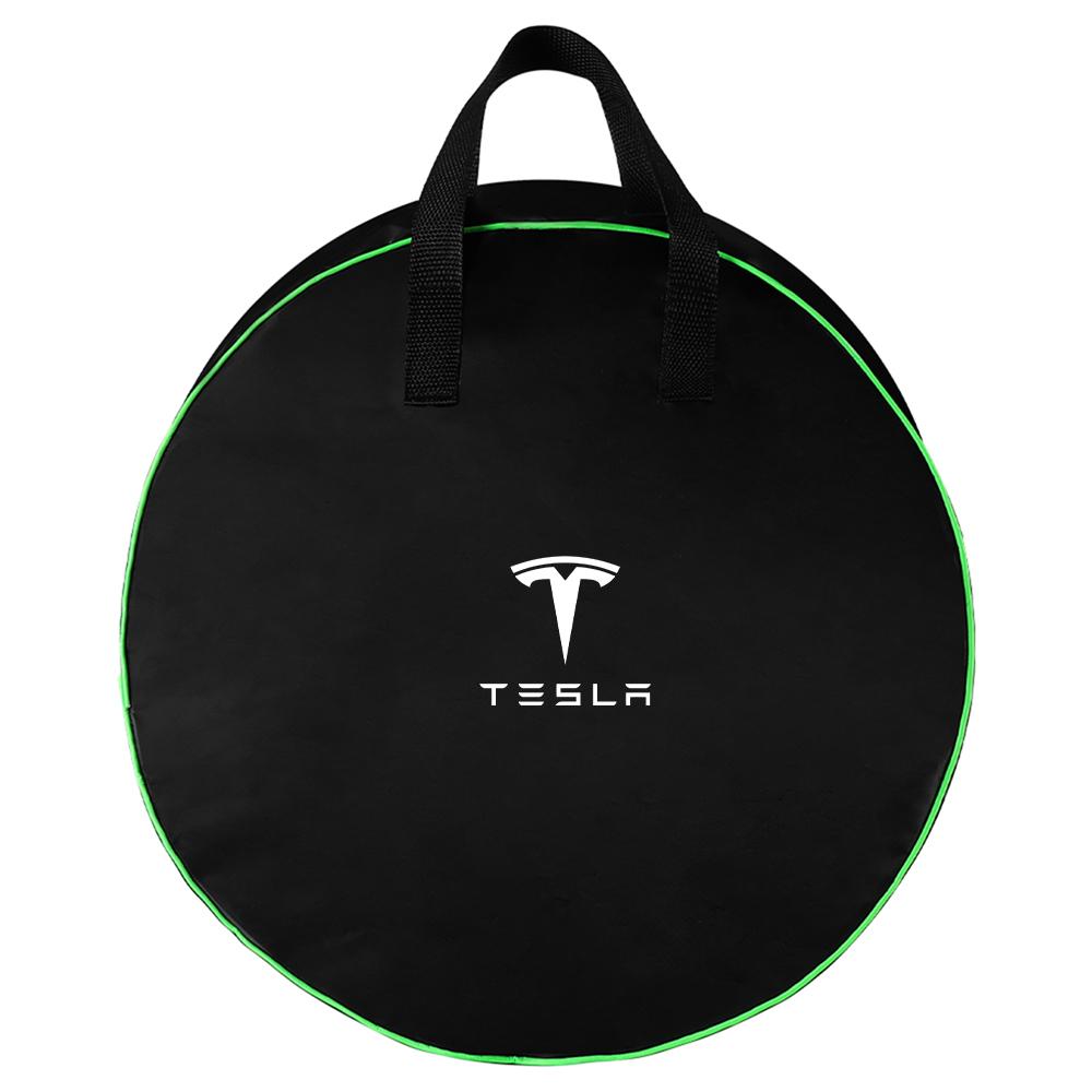 Car Charge Cable Storage Box Charging Gun Organiser Bag For Tesla Model 3 Model S ModelX ModelY Roadster SpaceX Auto Accessories