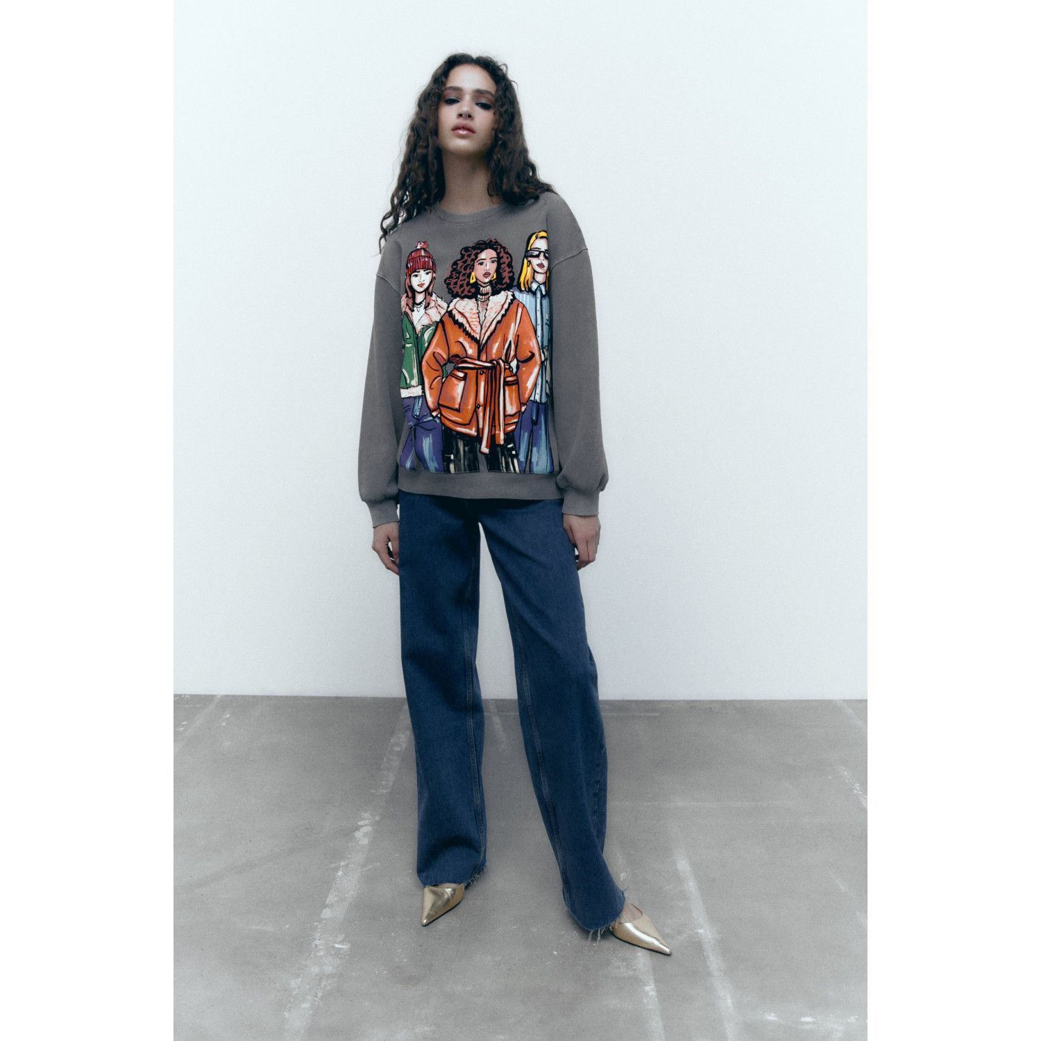 

GIRLS PRINT SWEATSHIRT