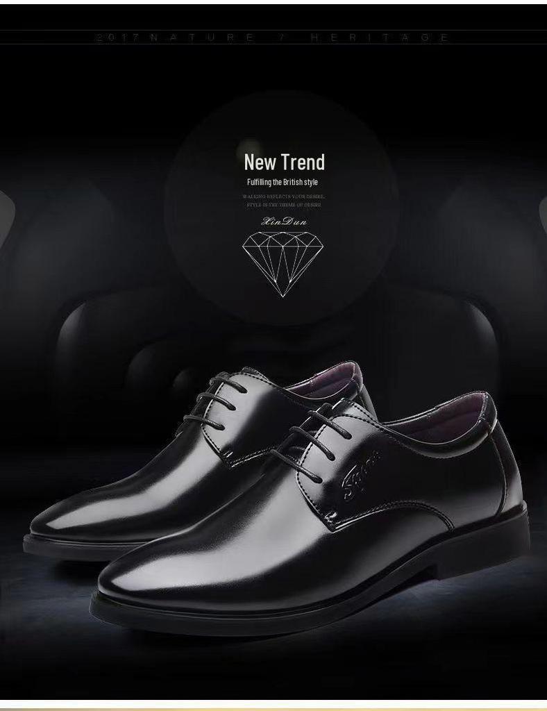 Men's Large British Style Shiny Leather Shoes: Casual, Formal, Wedding & Everyday Wear