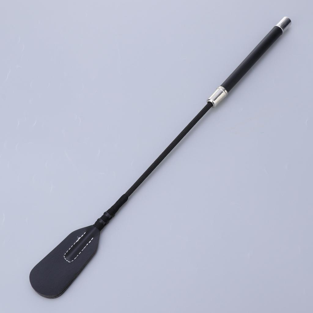 Black Riding Crop Straight Leather Restraint Cosplay Supplies