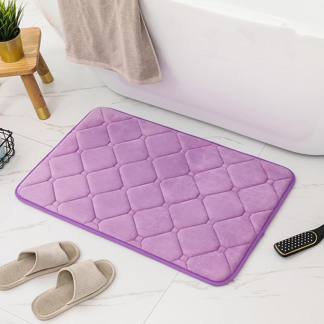 Memory Foam Bath Mat Bedside Mat Shower Mat Machine Washable Bathroom Rug Soft Super Absorbent Quick Dry Bathmat Floor Rugs