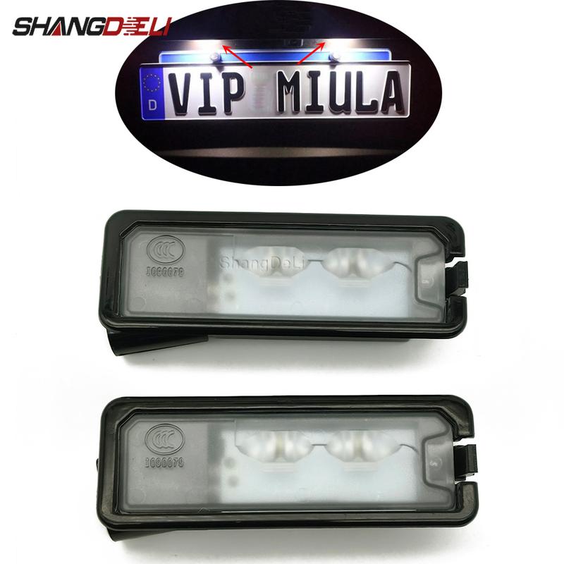 1 Pair LED Rear License Plate Light 12V for VW Golf 7 Passat B6  Amarok Eos Polo Amarok 35D 943 021 A 35D 943 021A 35D943021A