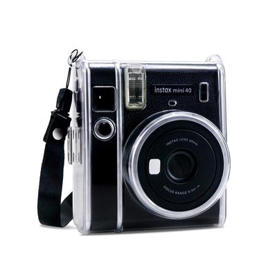 Kinokoo Instax Mini 40 Case, Clear Hard PC Cover with Shoulder Strap, Dustproof Protective Camera Case for Instax Mini 40