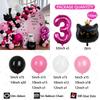 132pcs Black Cat Crown Foil Balloons Arch Kit Happy Birthday Party Decorations 32inch Digit Kids Girl Boy 1-9 Years Old Supplies