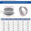 Metal Exhaust Duct Connector Flange Round 75-300mm Straight Flange Adapter High-temperature Resistant Air Vent Duct Flange