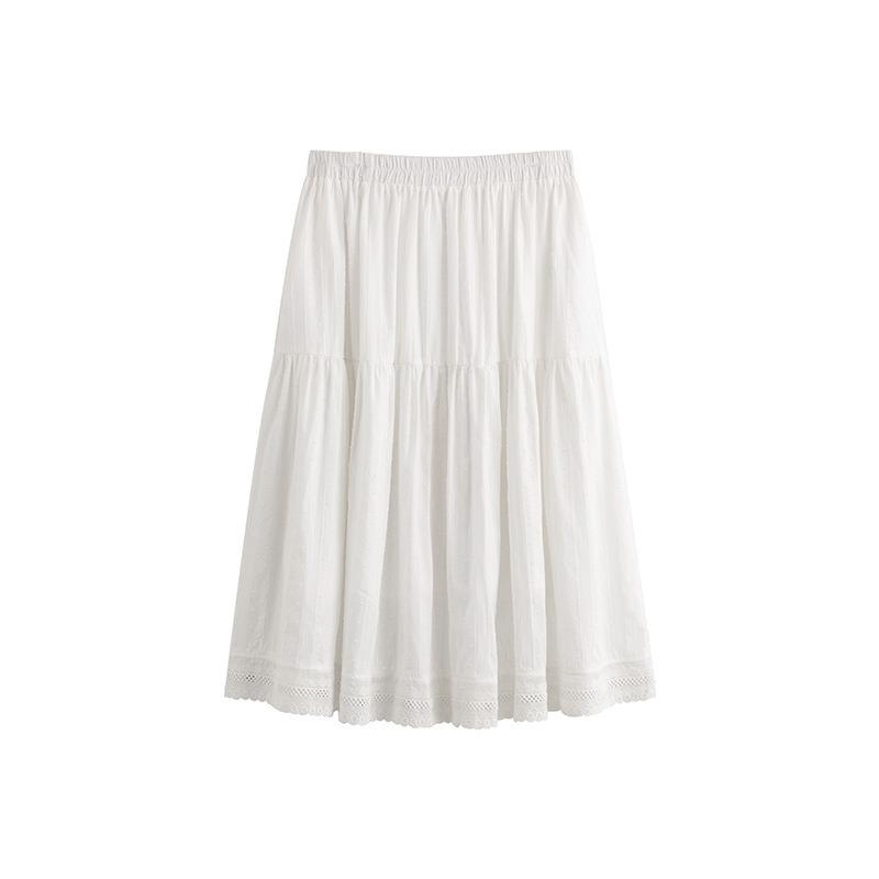 Women's Hemline Lace Skirt Women's Elastic Spring Loose Skirt