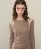 Salon De Yon Line Point Cut-Off Mini Dress_ Brown