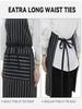 1Pc Home Apron Men's Coffee Shop Waterproof and Oil-Proof Work Apron Kitchen Stripesd Cooking Apron