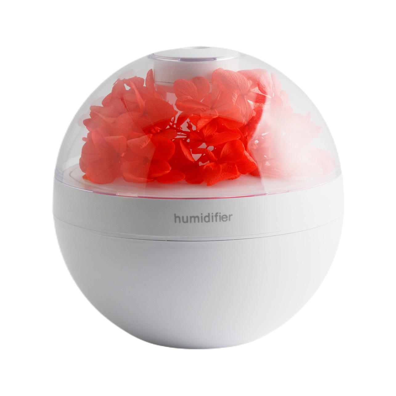 

220 мл вечный цветок увлажнитель воздуха мини USB домашняя атмосфера ночник праздничный подарок креативный искусственный рождественский диффузор красный