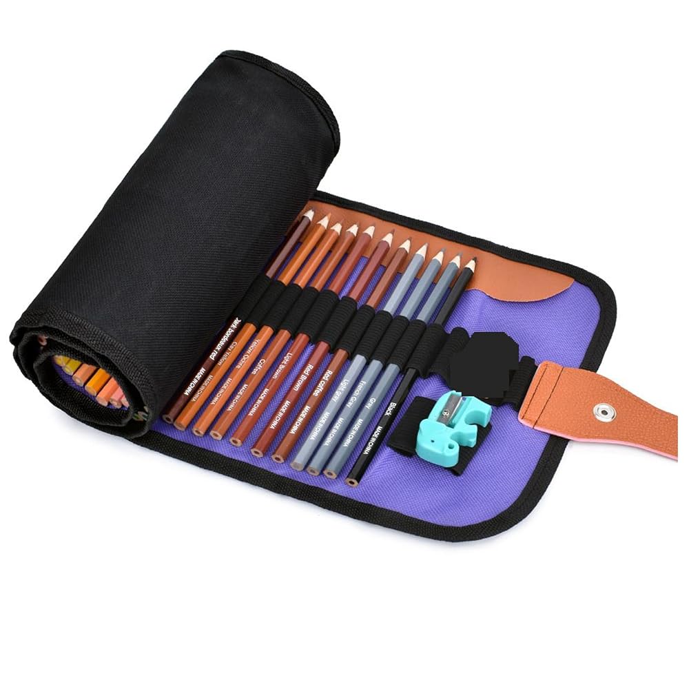Souyos 72-Color Oil-Based Colored Pencil Set for Coloring and Drawing, with Storage Case and Pencil