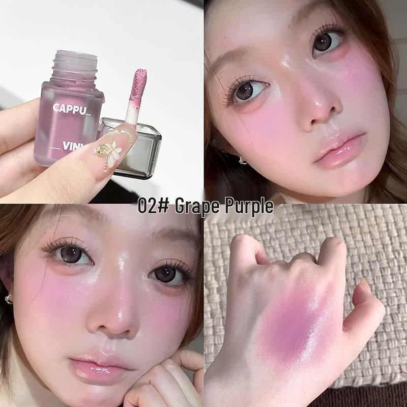 CAPPUVINI Little Ice Cube Liquid Blush: Korean Matte Vibrant Blush, Highlighter, and Contour Cosmetics.