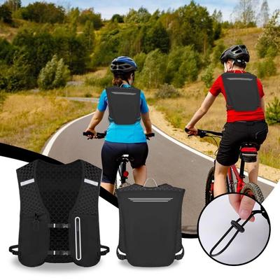 Reflektierende Reflektierende Laufweste Pack Wasserdicht Atmungsaktiv Wasser Brusttasche mit 500ml Flasche Verstellbar