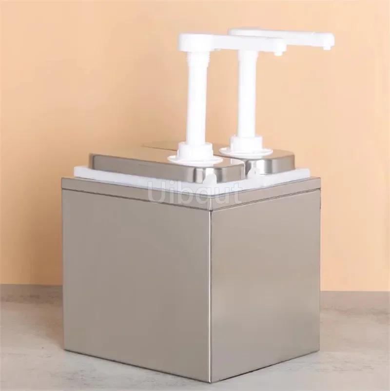 Condiment Pump Dispenser Syrup Fructose Squeeze Bottle Hand Pressed Plastic Sugar Press Sauce Pump Squeeze Milk Tea Shop Bottle