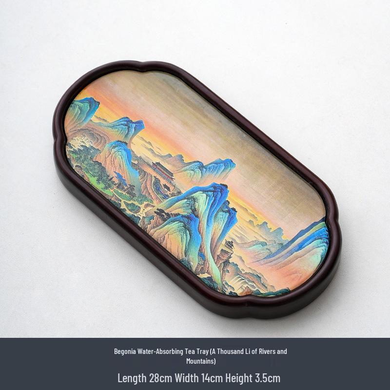 Water Absorbent Tea Tray - Small Chinese Gongfu Tea Set Accessory and Coaster for Tea Ceremony.