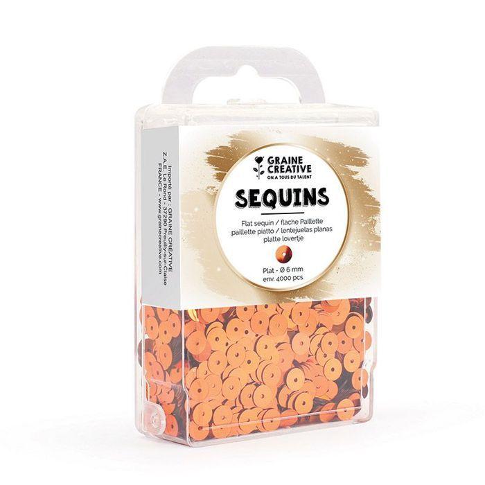 Box of Flat Copper Sequins - 4000 Pieces