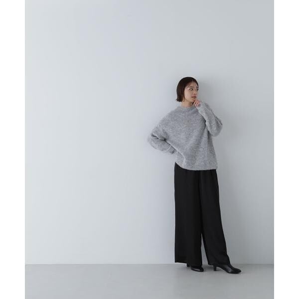 Natural Beauty Basic Satin Casual Women's Pants, Off-Beige