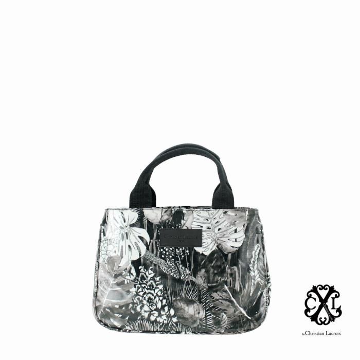 Sac à main - Christian Lacroix - Flamenco - Canvas enduit - 6 litres - Noir