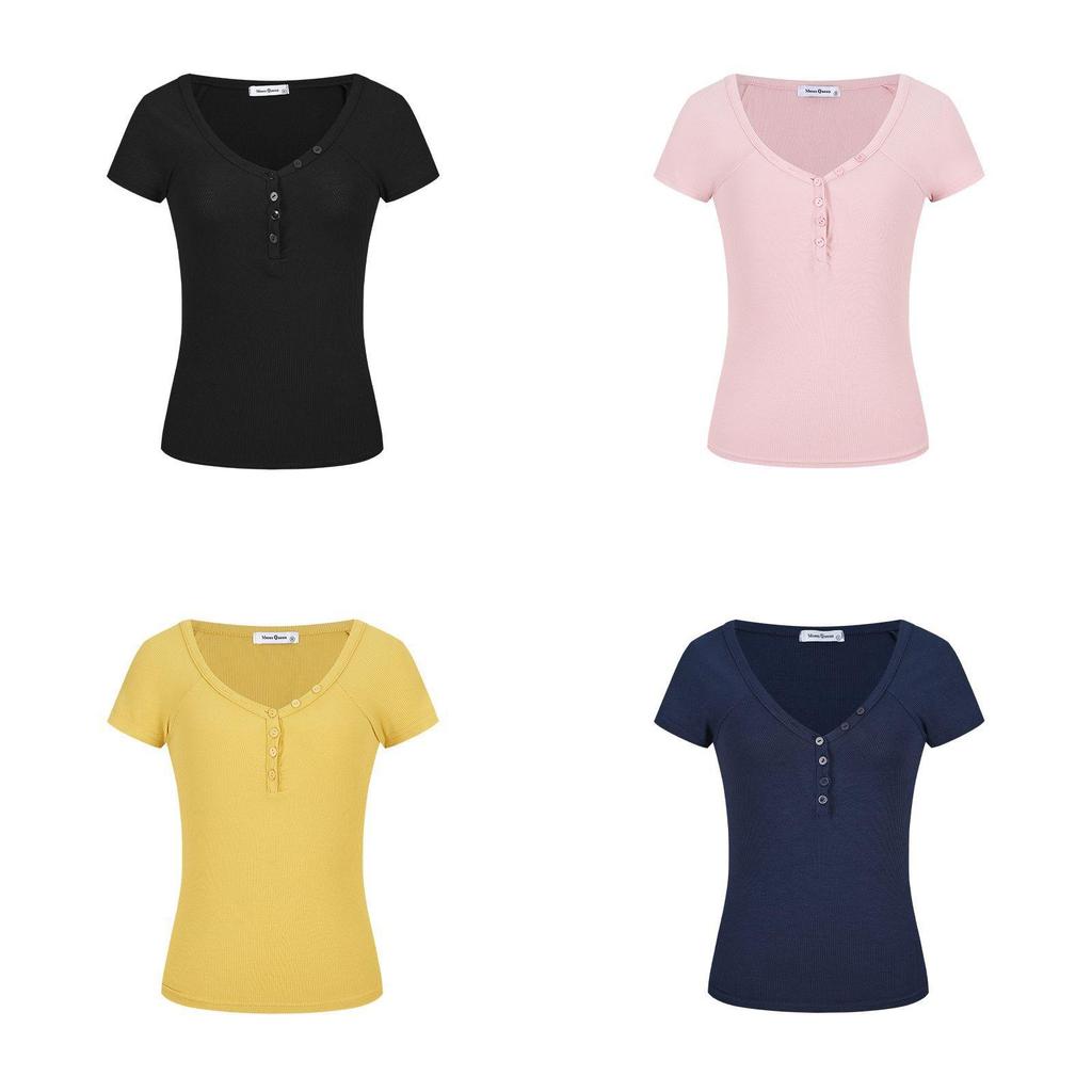 Queen White Vneck Short Sleeve T Shirt For Summer Casual Women