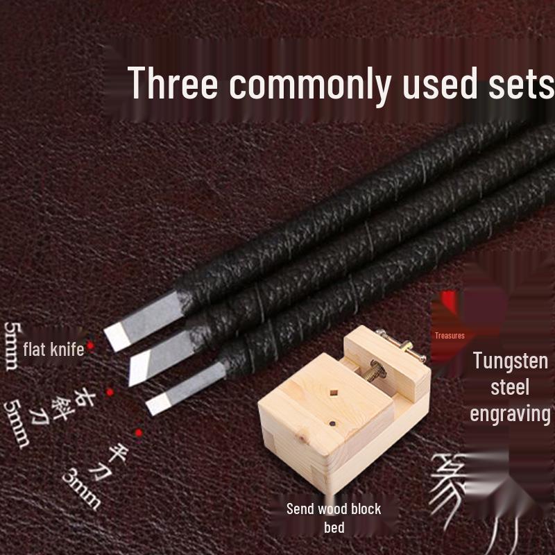Handmade Wood & Stone Carving Tool Set for Beginners - Tungsten Steel Engraving Knives