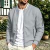 Men's Casual Zip-Up Stand Collar Jacket for Sports and Everyday Wear, Athletic Outerwear