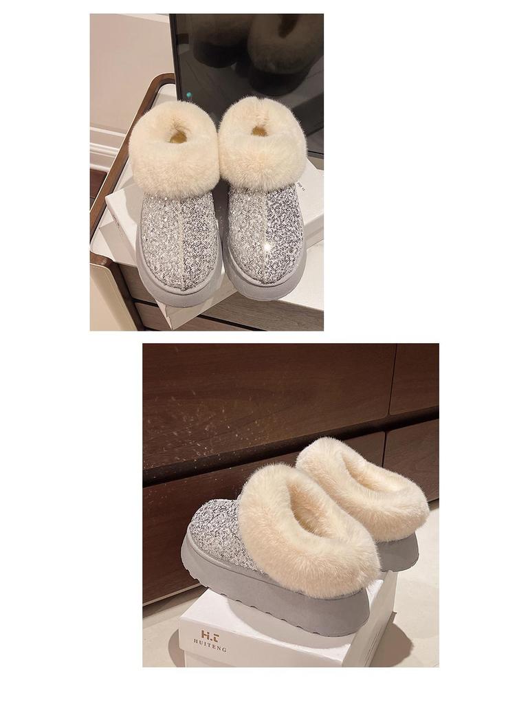 2024 Women's Plus Size Winter Thick-Soled Warm Snow Boots