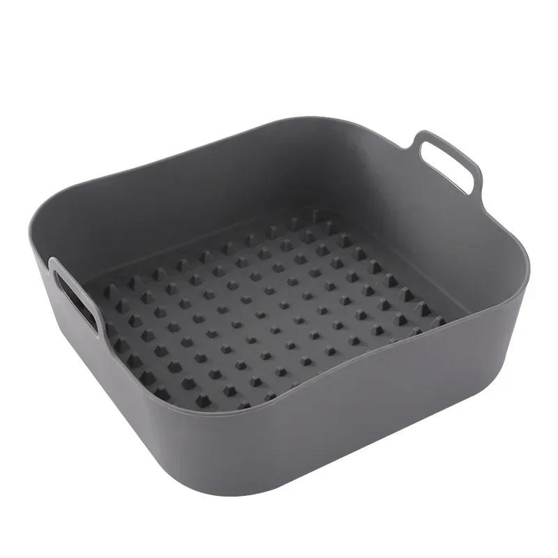 Reusable Airfryer Pan Liner Accessories Silicone Air Fryers Oven Baking Tray Pizza Chicken Airfryer Non-stick Silicone Mould