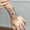 Retro Butterfly Flower Tattoo Sticker Advanced Sense Beautiful Back Arm Tattoo Sticker