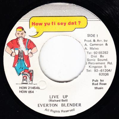 7inch Record EVERTON BLENDER - Live Up HOW054 How Yu Fi Sey D Jamaica Reggae, Ska & Dub Used