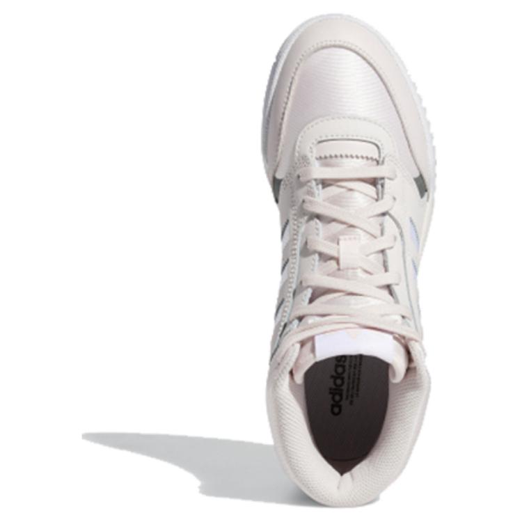 Adidas Originals Drop Step Comfortable Versatile Non-Slip Durable Lightweight High-Top Skate Shoes Women Sneakers Beige EE5230