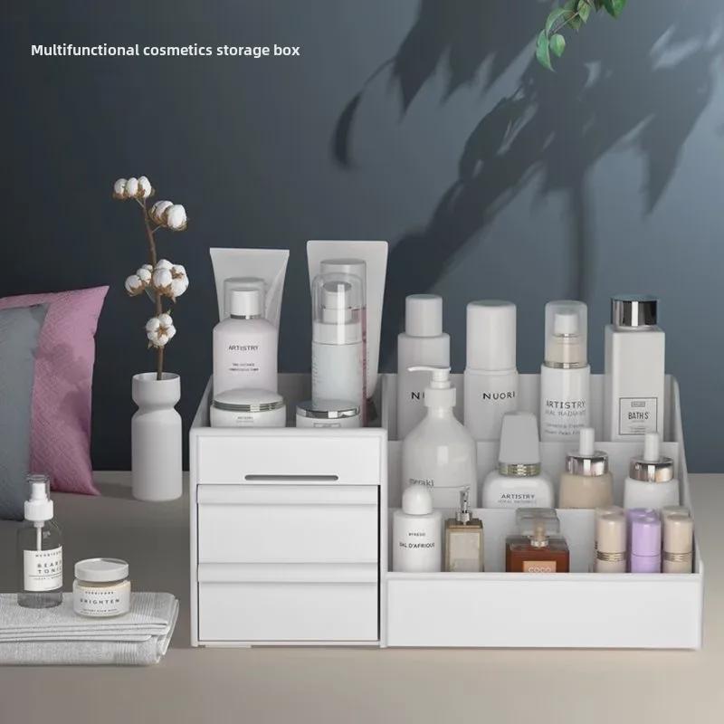 Großer Kosmetik-Organizer für den Schreibtisch mit Schubladen für Lippenstift und zur Verwendung im Wohnheim