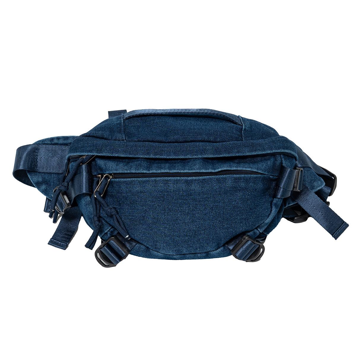 

Washed and old breast bag Women s Harajuku Harbor Style messenger bag Men s multi-functional commuter casual mobile phone bag Versatile fanny pack темно-синий