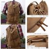 [SKYBOW] Men's Large Capacity Backpack, Canvas, Wide Opening, Dual-Layer Design, 35L, Military Style Hiking Backpack (Brown L)