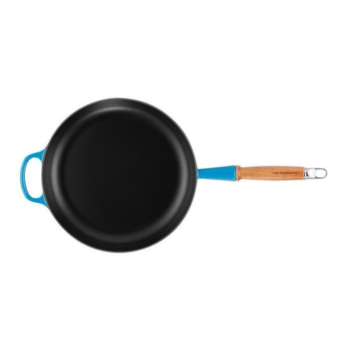 Poêle - le creuset - fonte émaillée - 28 cm - couleur azure - tous feux compatibles