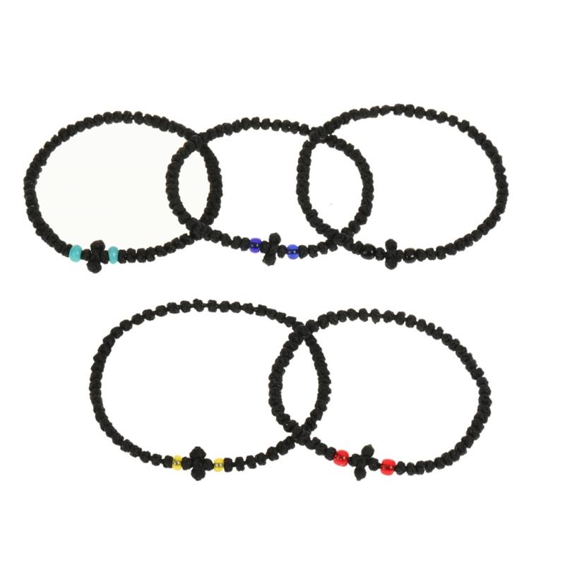 Verstellbares griechisch-orthodoxes Armband, christliches Gebetsarmband, handgewebt, Unisex-Armband, religiöses Handketten-Ornament