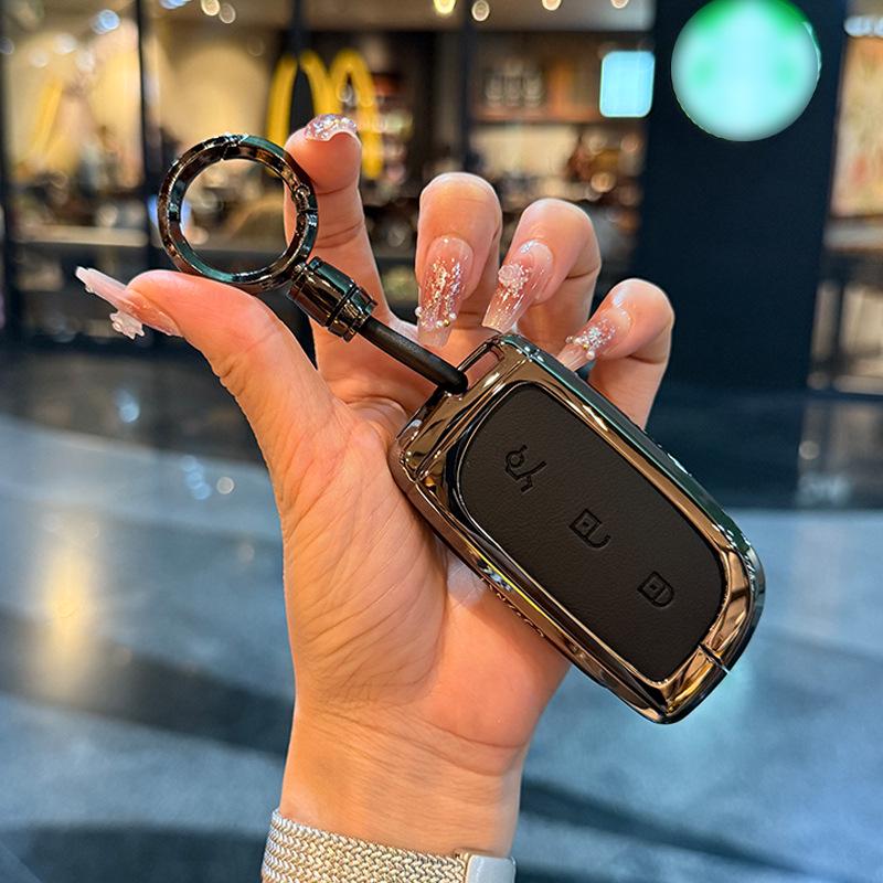 Lynk & Co 900 Leder Metall Schlüsseletui für 2025 Modell Z10 Fernbedienung