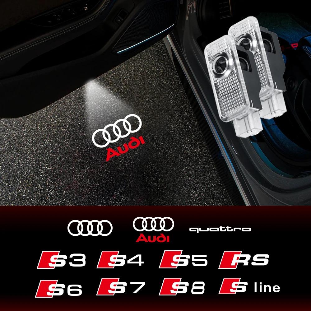 For Audi C6 For Audi A4 A3 8V 8P 8L A6 C5 C6 C7 A5 A7 Q3 Q5 Q7 S3 S4 S6 RS Sline Quattro Car HD Projector Lamp LED Auto Door Welcome Light