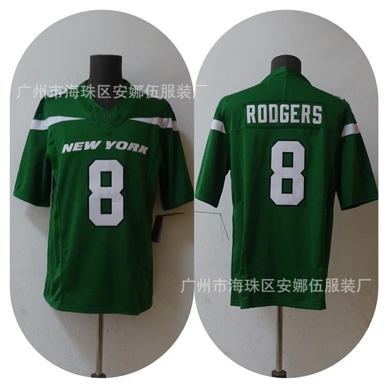 Mens Embroidered Rugby Jersey New York Jets NFL Style Cotton T-Shirt Sports Fans Casual Wear