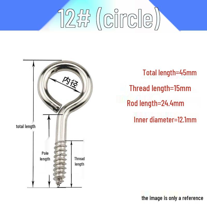 Nickel-Plated Self-Tapping Eyelet Hook Screw