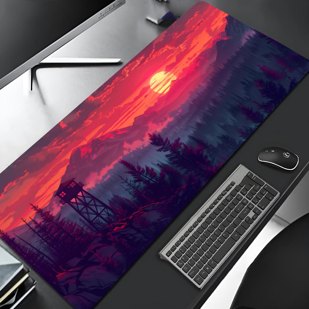 Firewatch Mouse Pad Edge Big Gaming Locking Computer Gamer Large Rubber Art Mousepad Laptop Anime Desk Mat