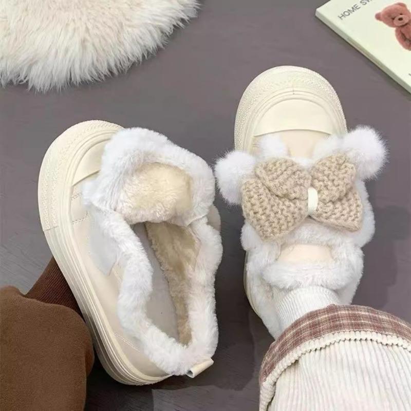 2025 High Appearance Level Women's Winter New Style Fleece Warm Cotton Snow Boots and Thick-soled Fleece Cotton Shoes for Women