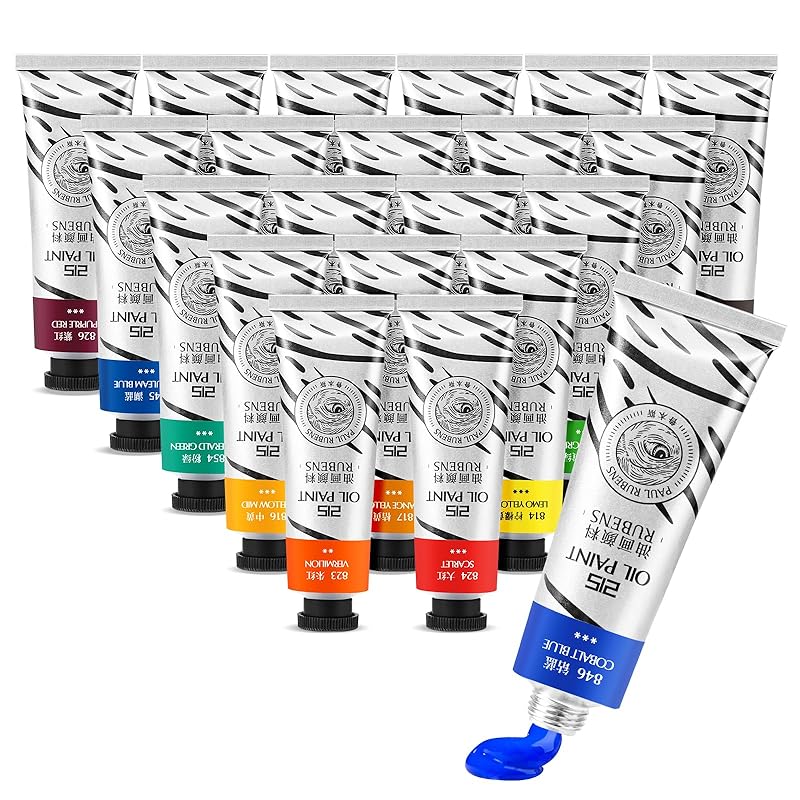 

Paul Rubens oil paint set 20 colors oil paint never fades Coloring power oil paints art supplies learning materials illustration DIY oil painting 50ml