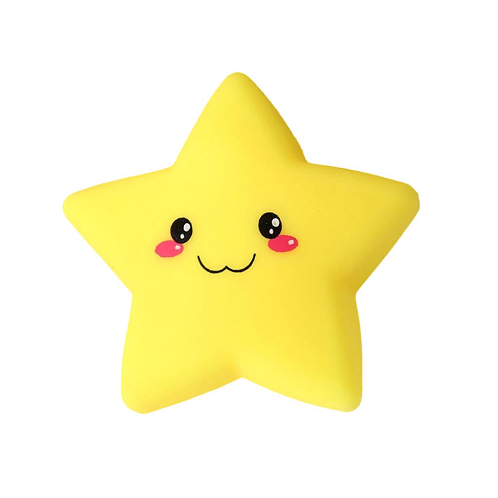 Flour Star Squeezable Toy, TPR Soft Rubber Expression Flour Ball Cartoon Star Children's Stress Relief Toy