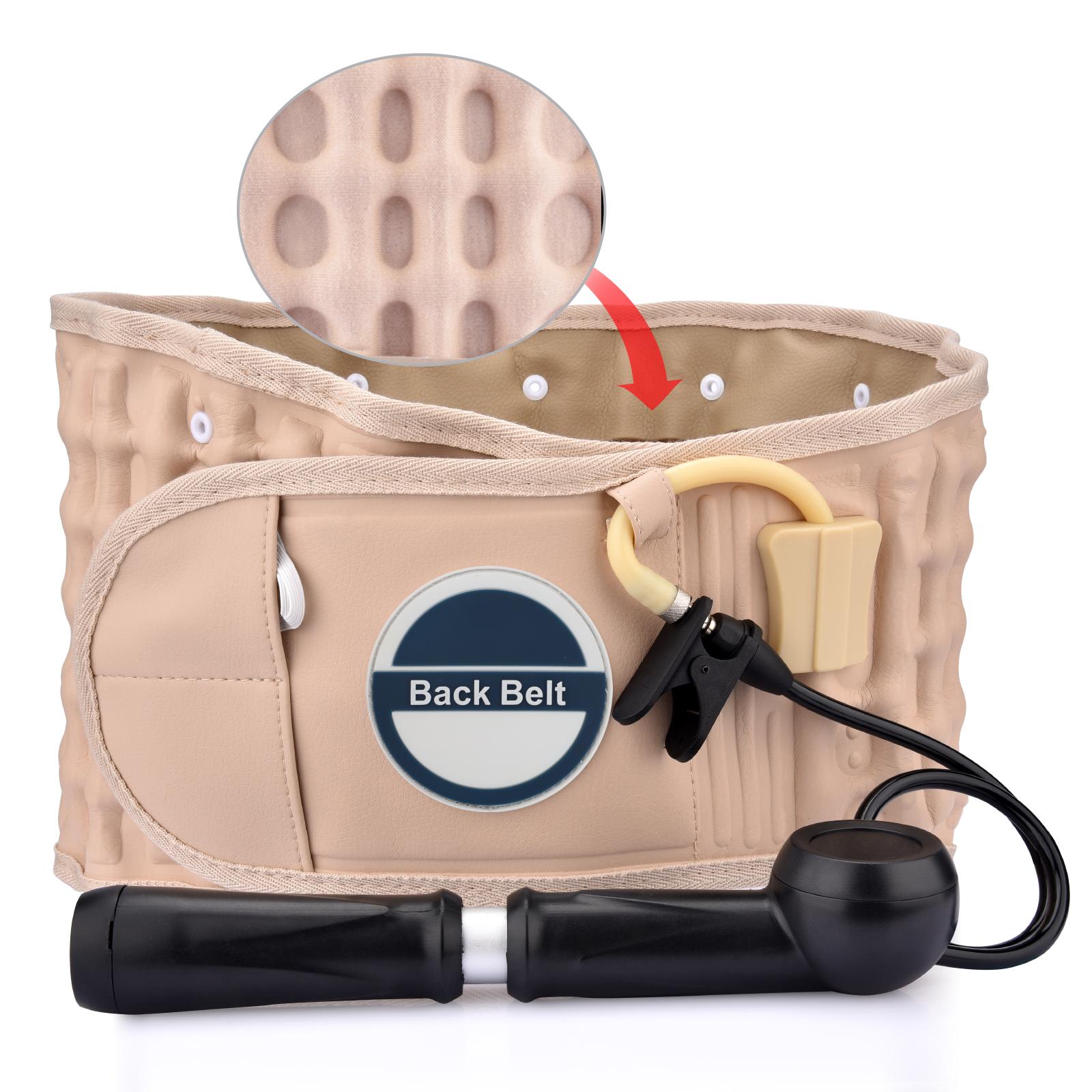 

Пояс для поддержки поясницы, пояс для декомпрессии, пояс для воздушной тракции позвоночника, массажер для снятия боли в спине, пояс для коррекции сколиоза унисекс бежевый