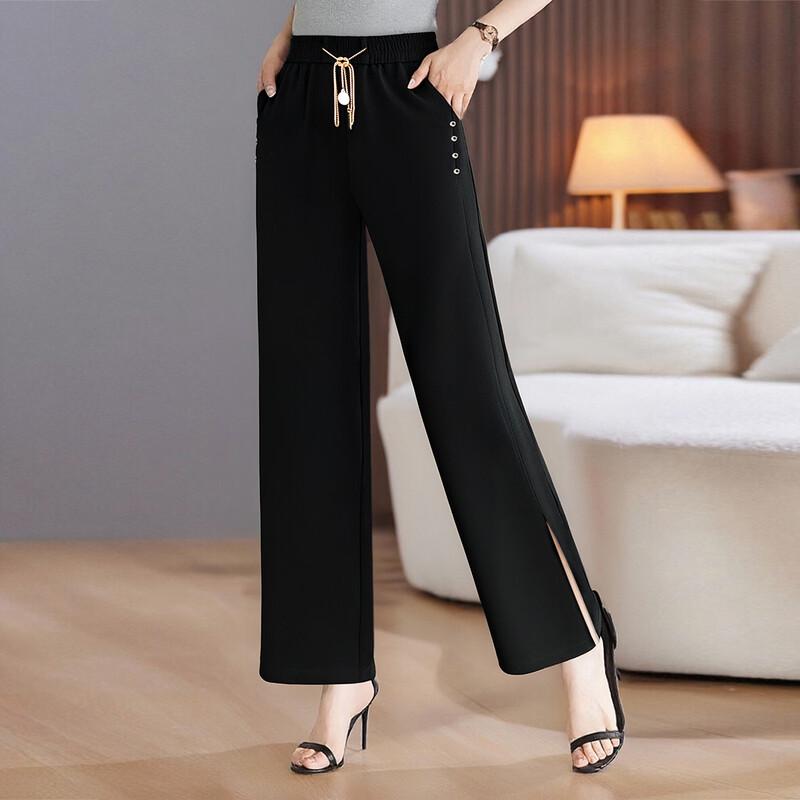 

Past Loose Fit Elastic Waist Wide-Leg Cropped Pants 4XL