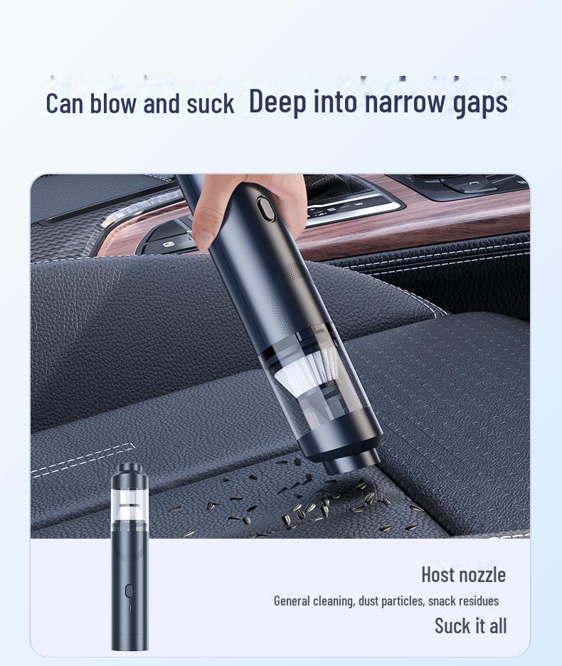 Aspirator compact fără fir pentru mașină, cu funcție puternică de aspirație și suflare