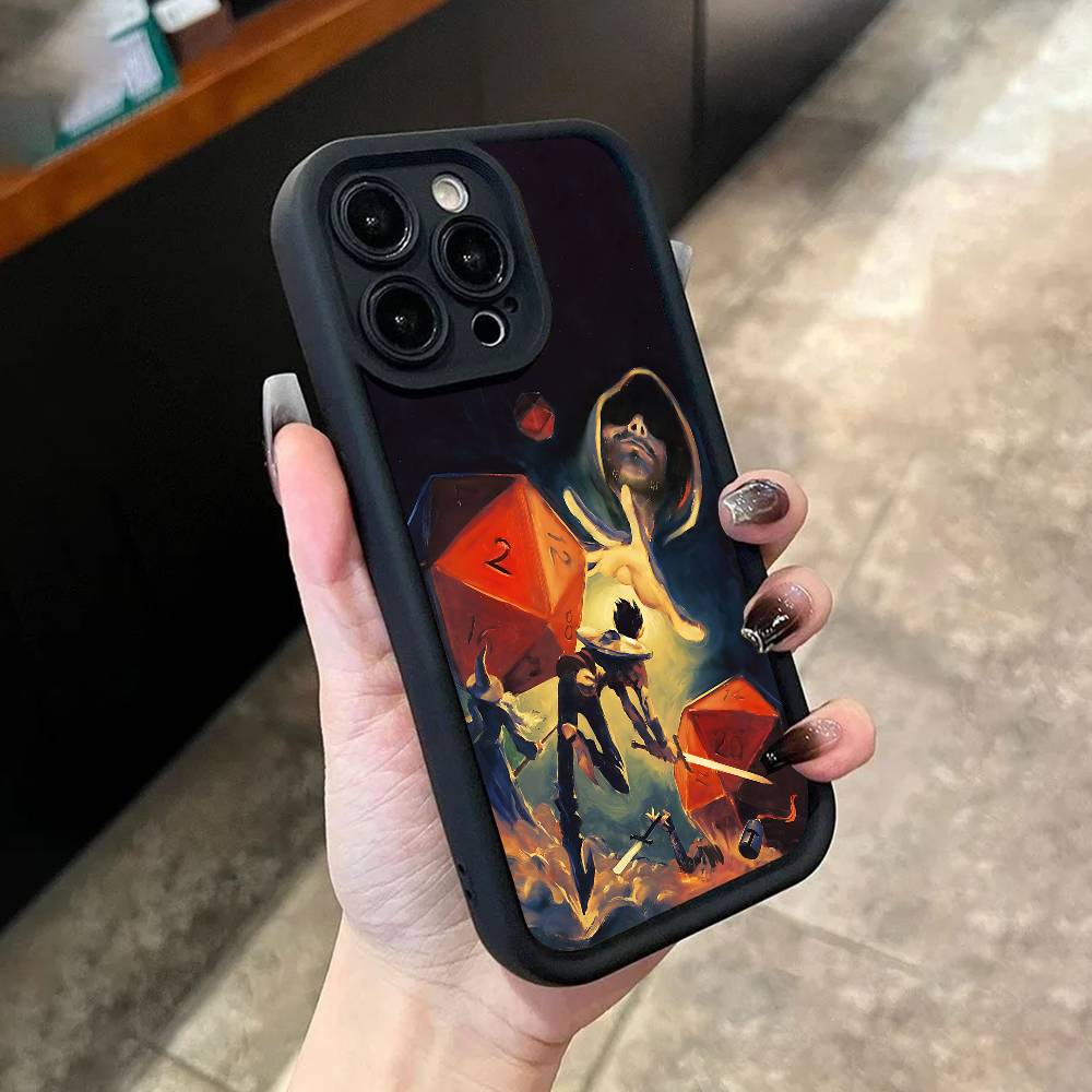 D-Dungeons D-Dragons D-DnDS Phone Case For iPhone 17,16,15,14,13,12,11,Pro,Max,Plus,X,XS,SE4,E,Mini Black Thickened border Case