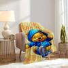 1pc flannel cartoon Winnie the Pooh pattern small bed blanket